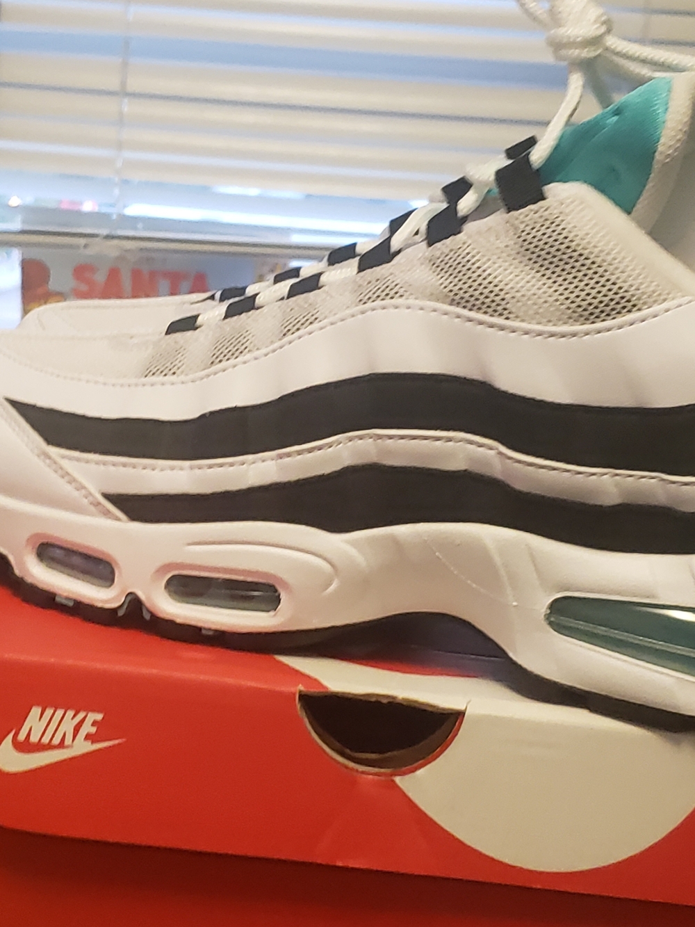 Nike Men’s Air Max Size 13 White Black Teal Air Max Sneakers